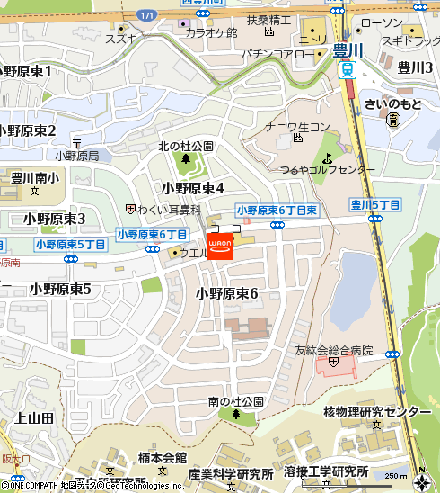 KOHYO小野原店付近の地図